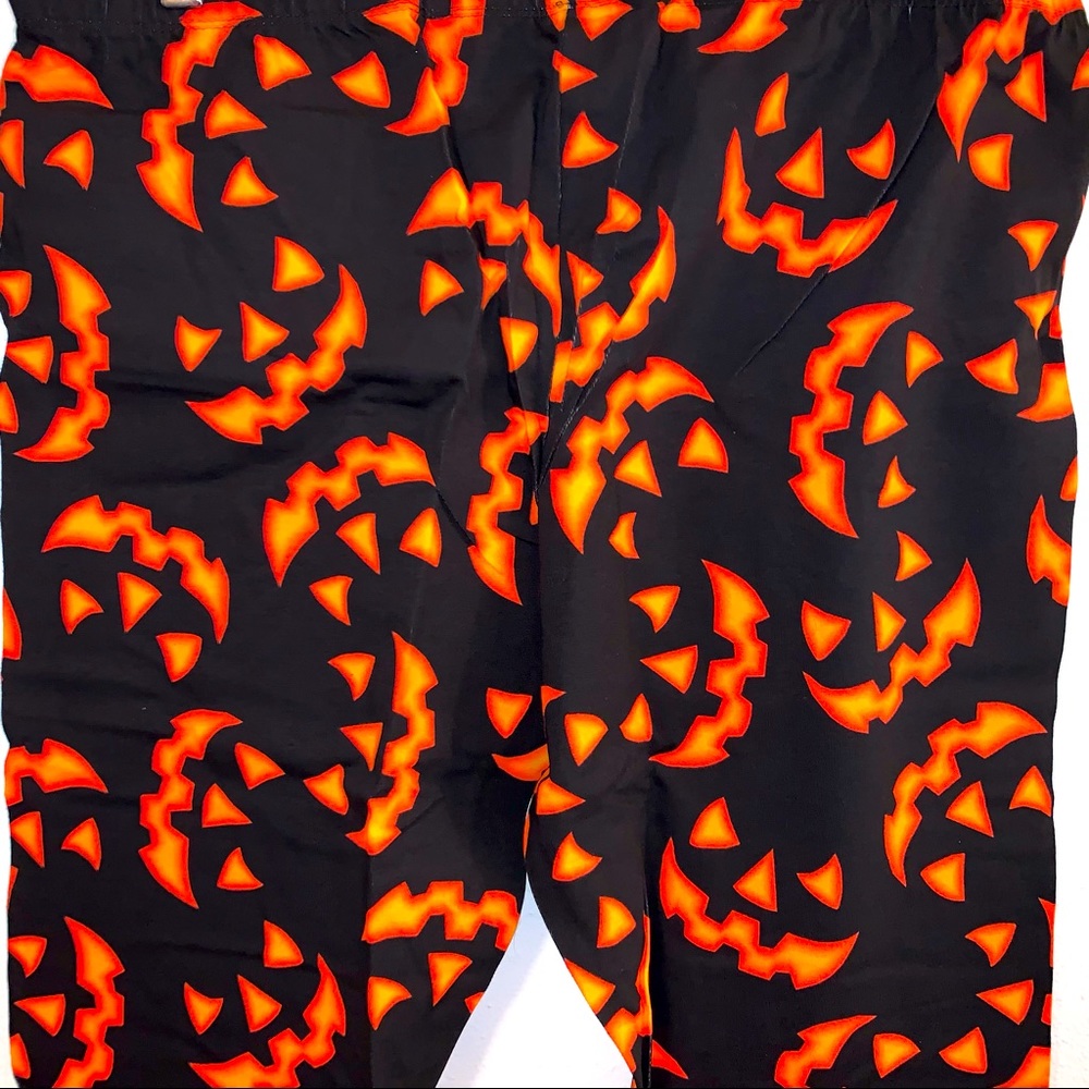 NOBO XXXL 3x 21 Jack O Lantern Eyes Cotton Spandex Blend Leggings - Picture 8 of 9